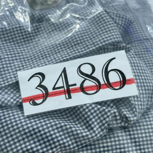 L.L. Bean Mens Blue Checkered Long Sleeve Shirt XL Tall Cotton & Polyester 3486 - Picture 6 of 7